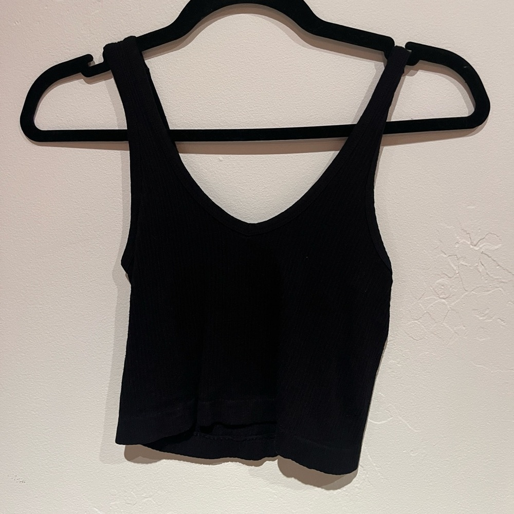 Crop basic blank tank top